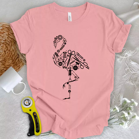 Das Flamingo-T-Shirt des Schneiders