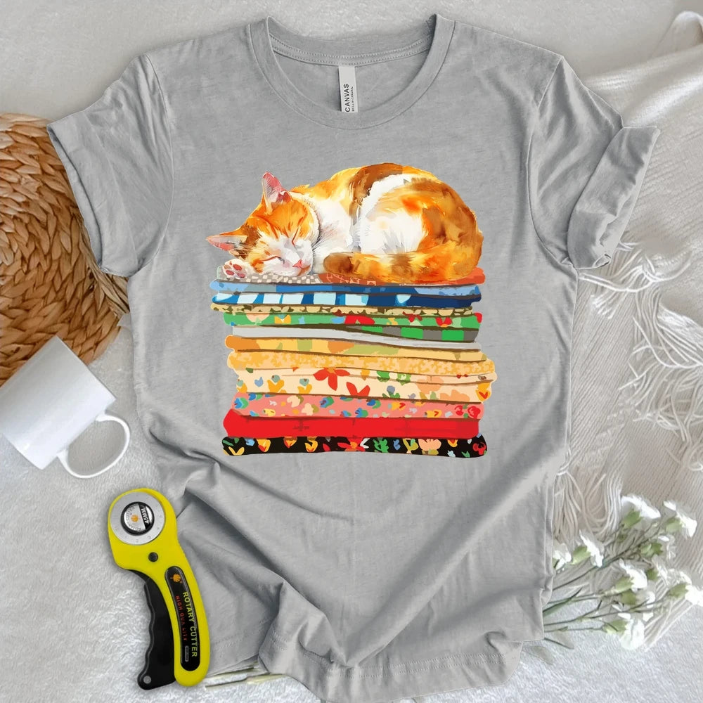 Cat and Fabric T-shirt