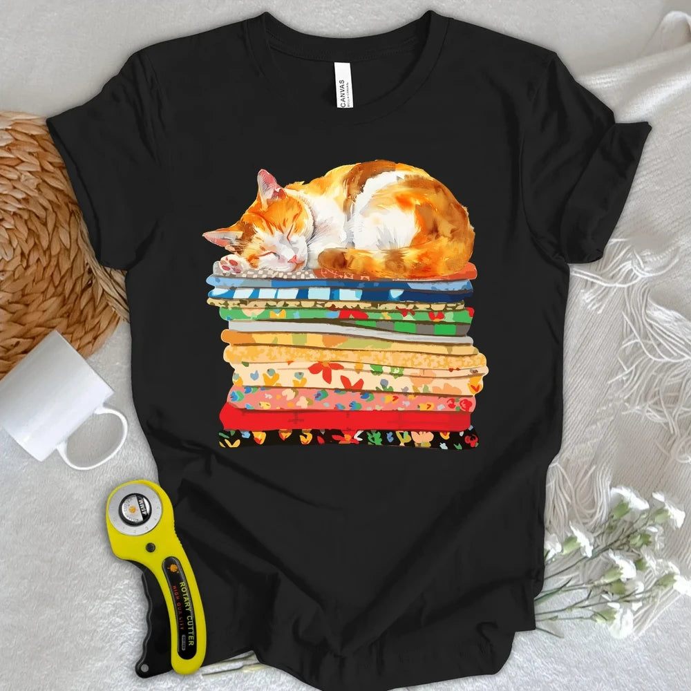 Cat and Fabric T-shirt