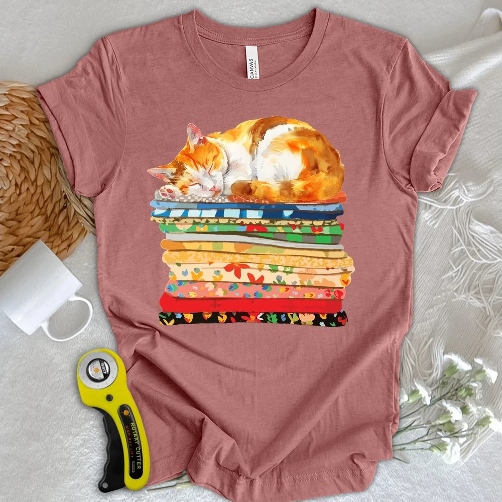 Cat and Fabric T-shirt