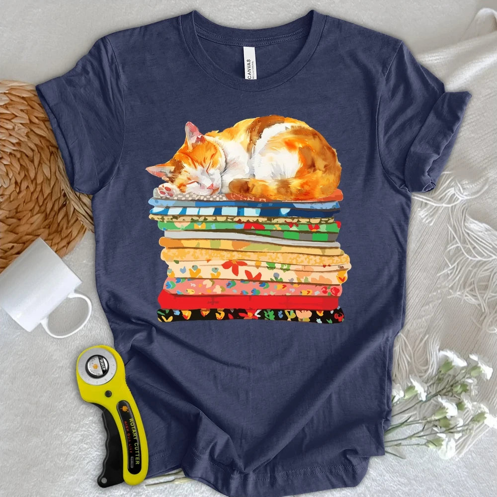 Cat and Fabric T-shirt