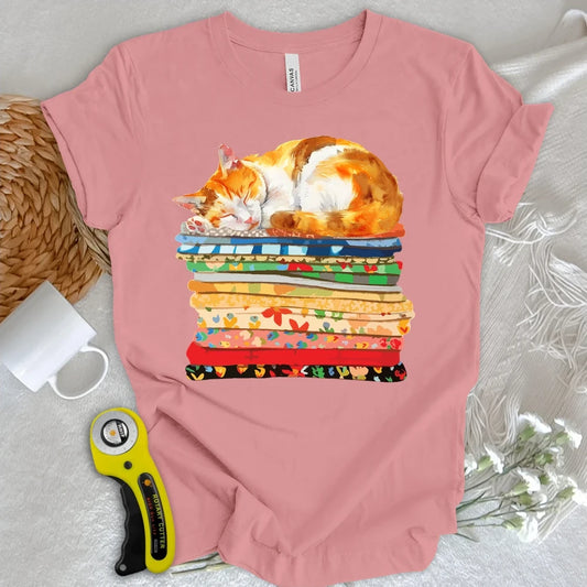 Cat and Fabric T-shirt