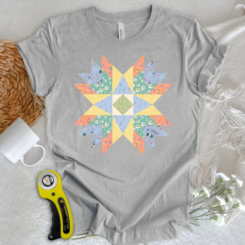 Floral Star Quilt T-shirt