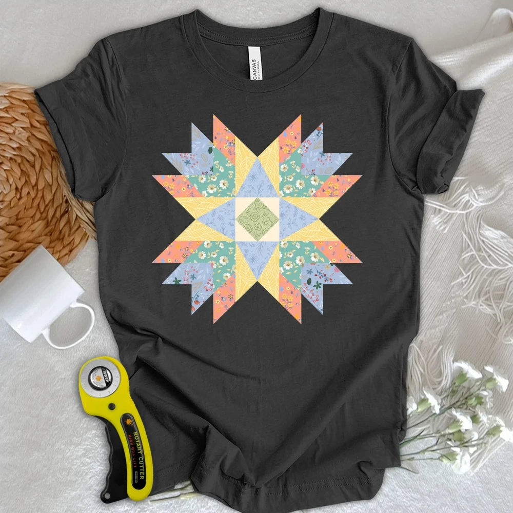 Floral Star Quilt T-shirt