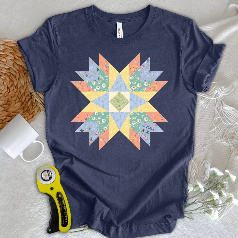 Floral Star Quilt T-shirt