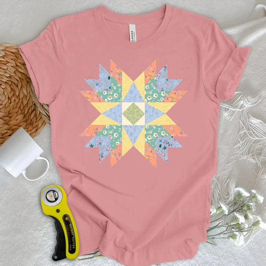 Floral Star Quilt T-shirt