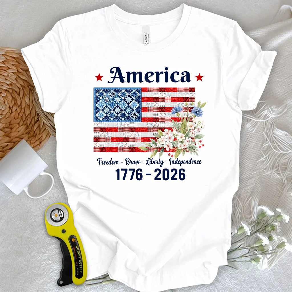 American Patchwork Bloom T-shirt