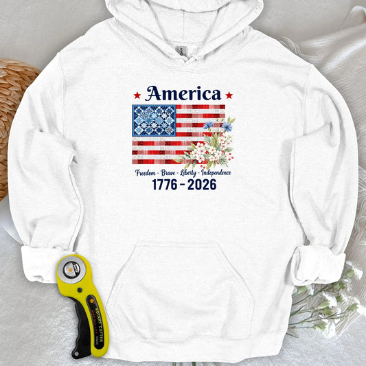 American Patchwork Bloom Hoodie