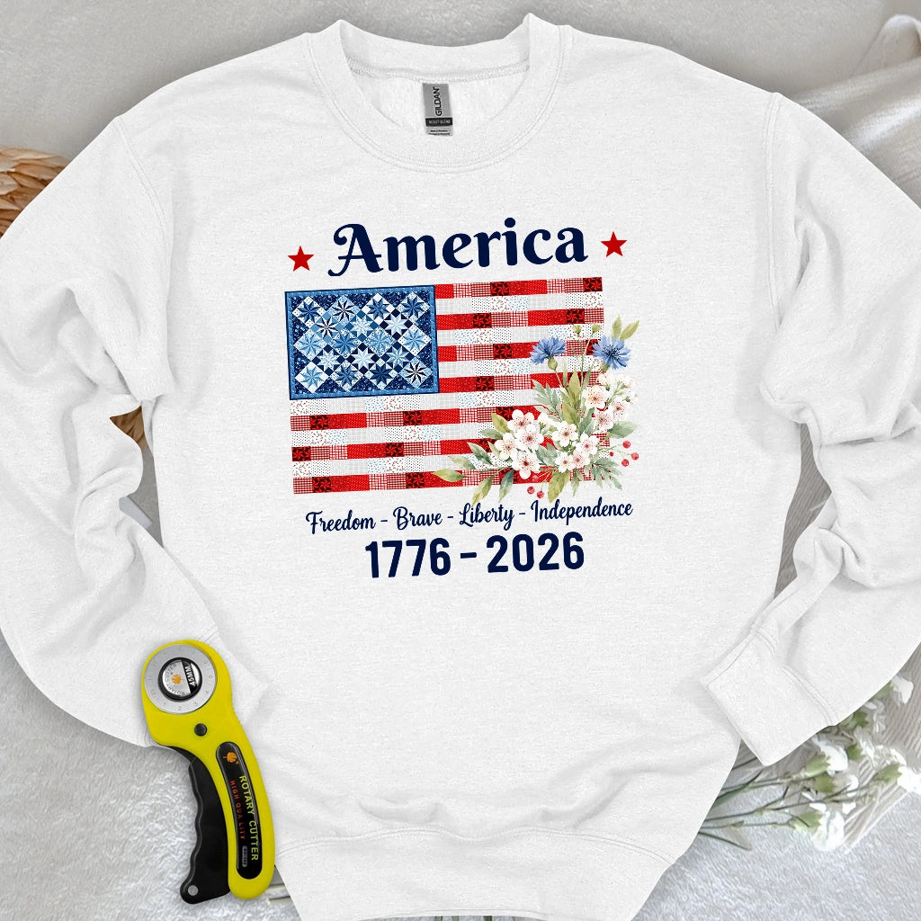 American Patchwork Bloom Sweatshirt