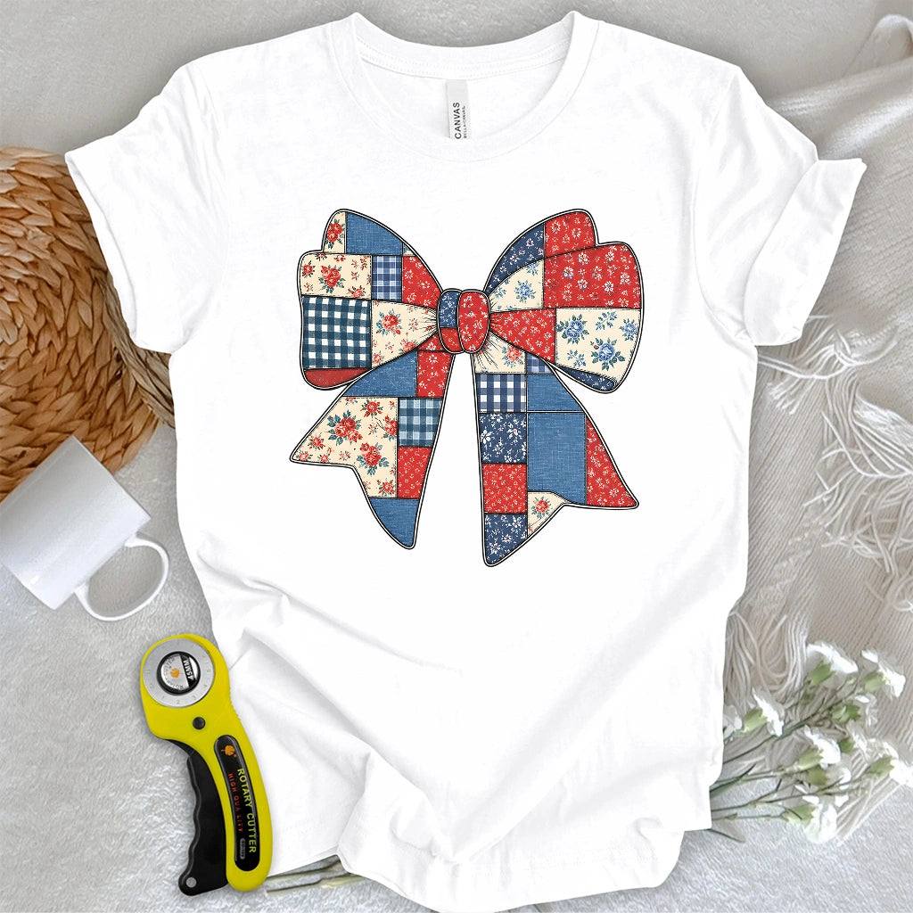 Americana Patchwork Bow T-shirt