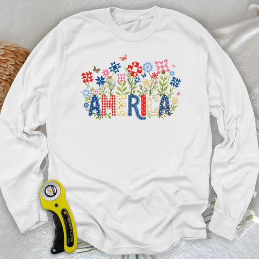 Appliqué America Long Sleeve T-shirt