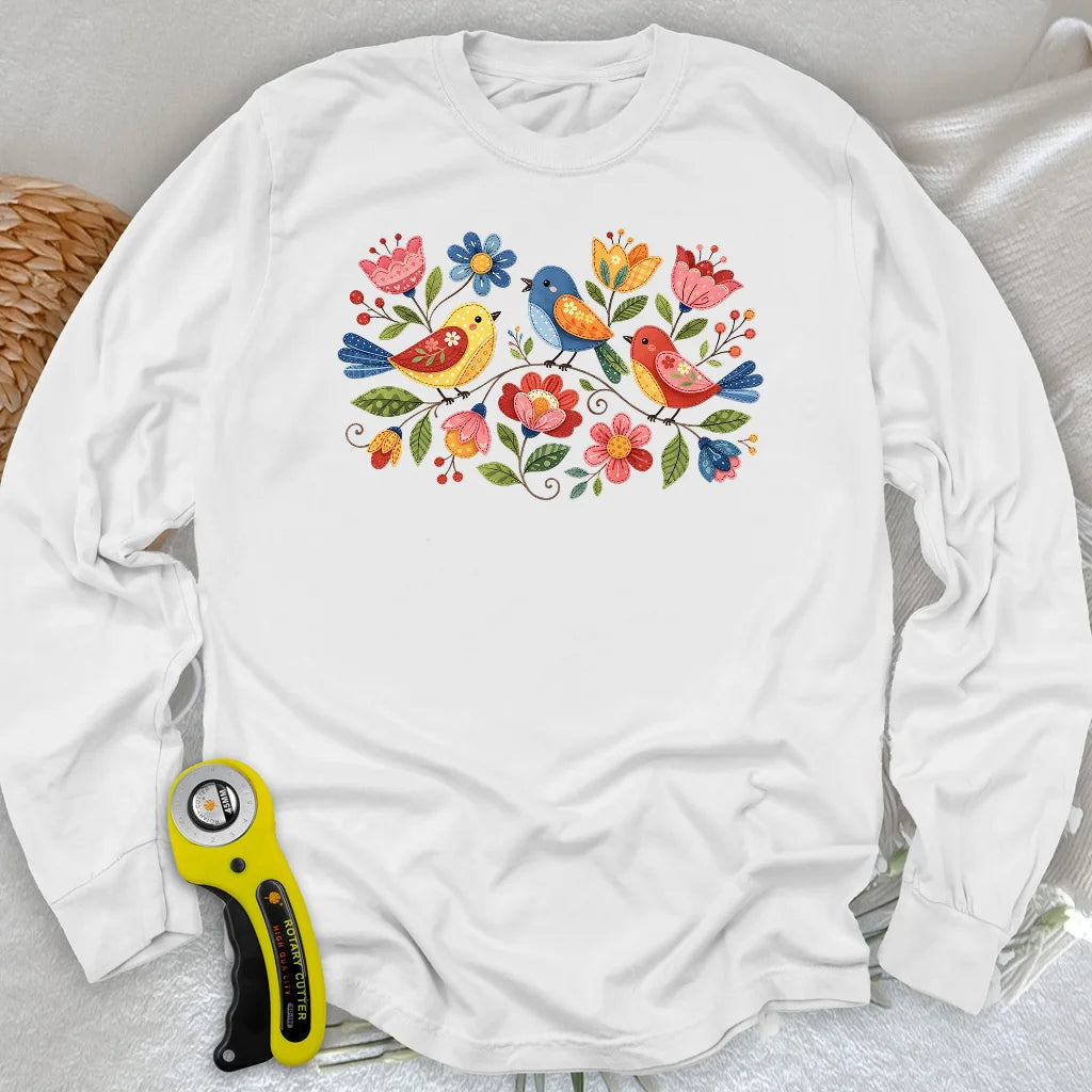 Appliqué Garden Long Sleeve T-shirt