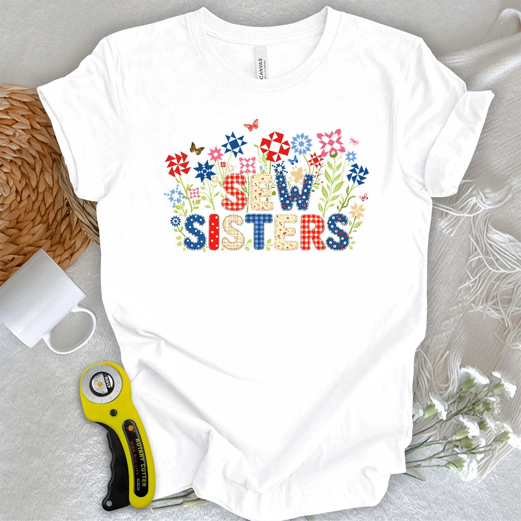 Appliqué Sew Sisters T-shirt