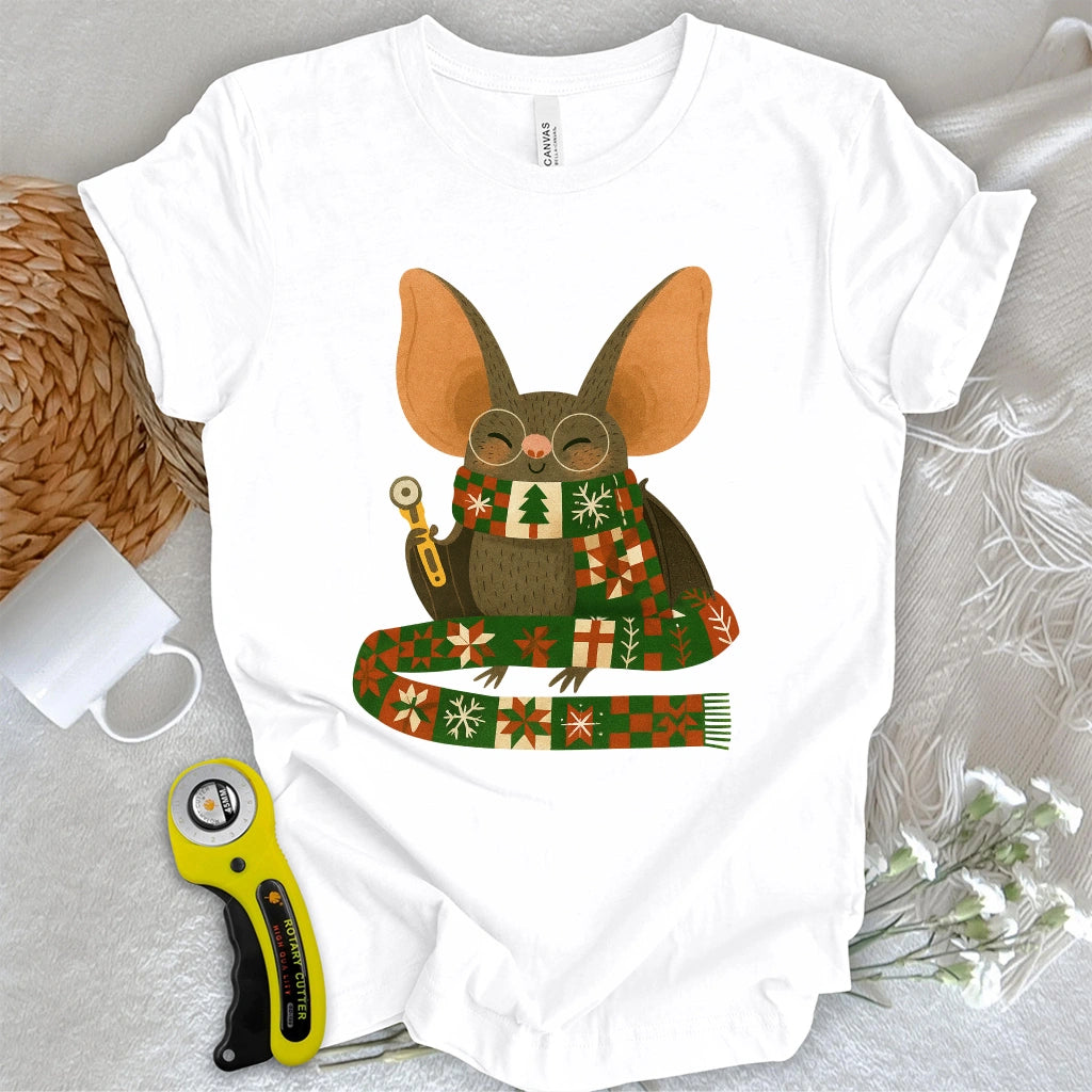 Batty Christmas Quilter T-shirt