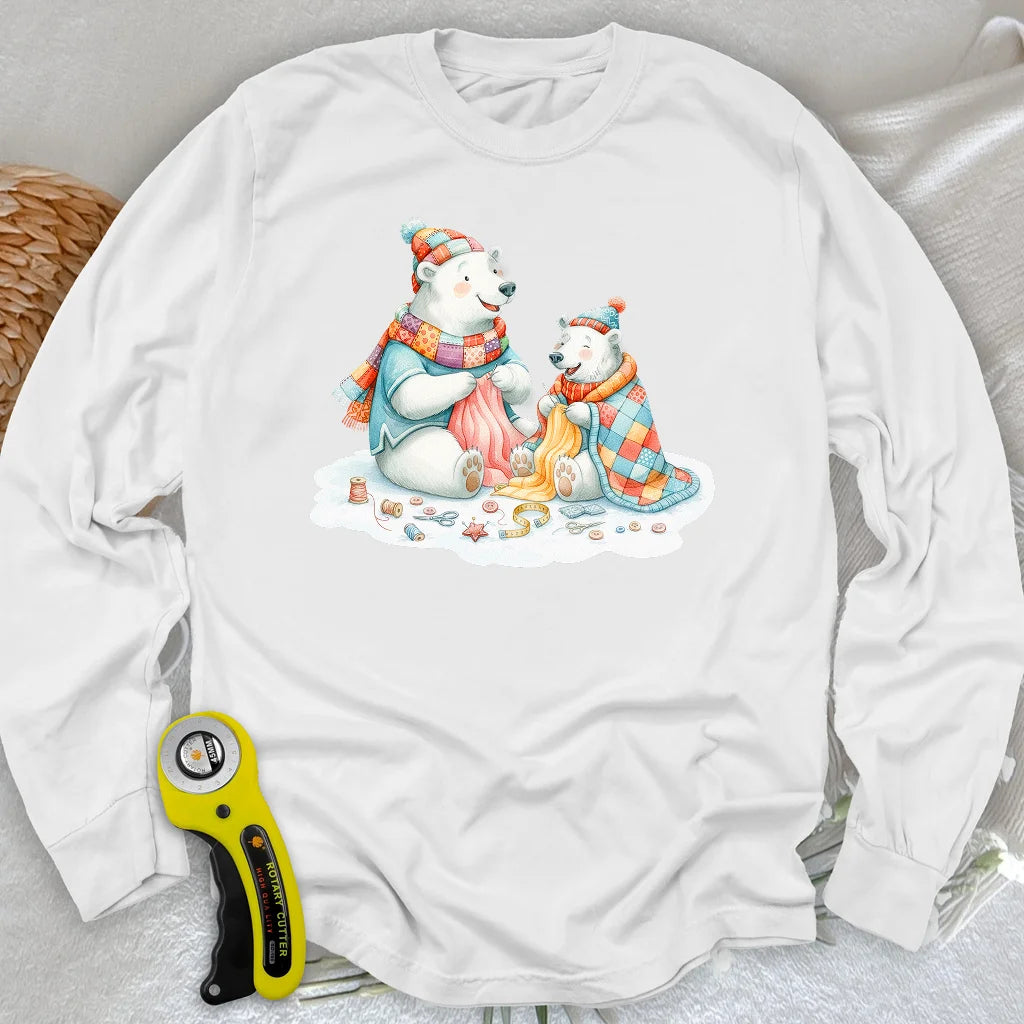 Beary Quilt Time Long Sleeve T-shirt