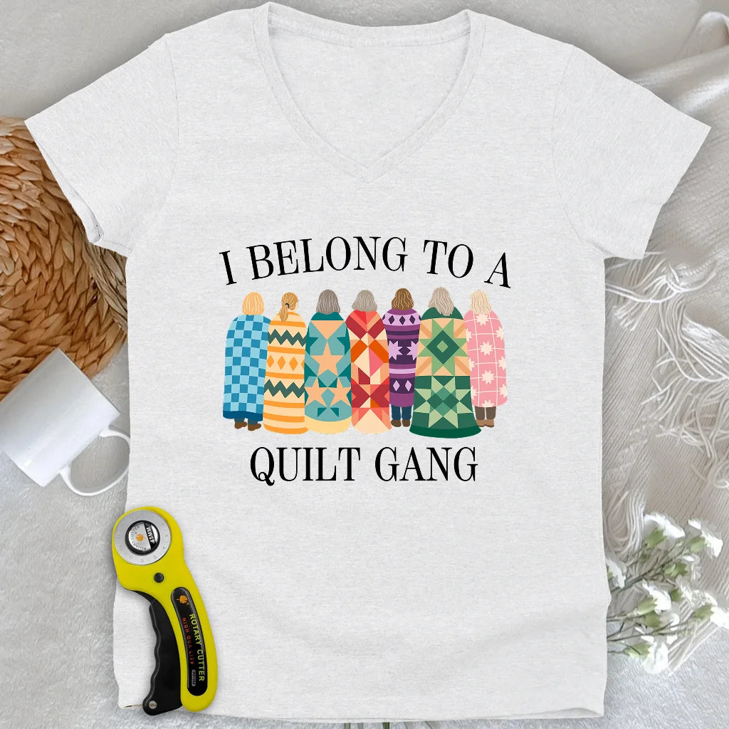 Belong to Quilt Gang Lady V-neck