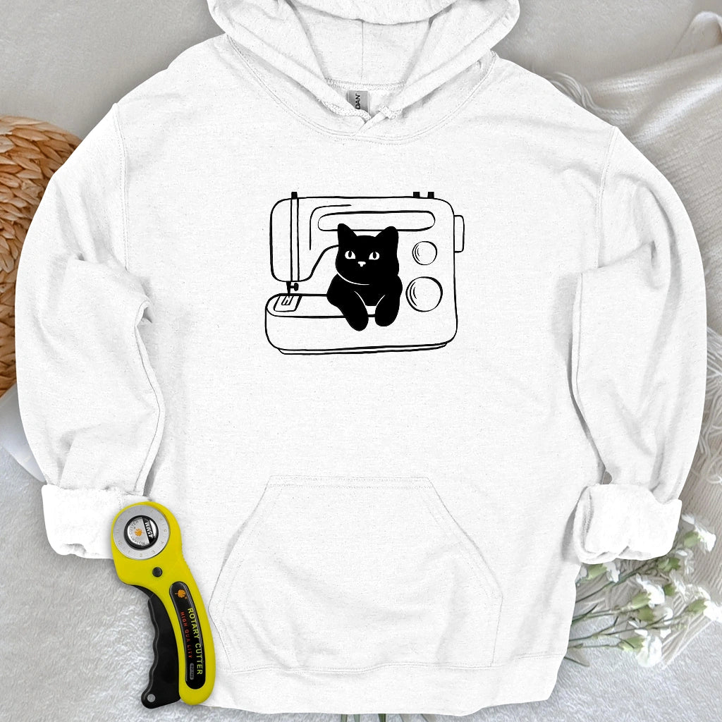 Black cat machine Hoodie