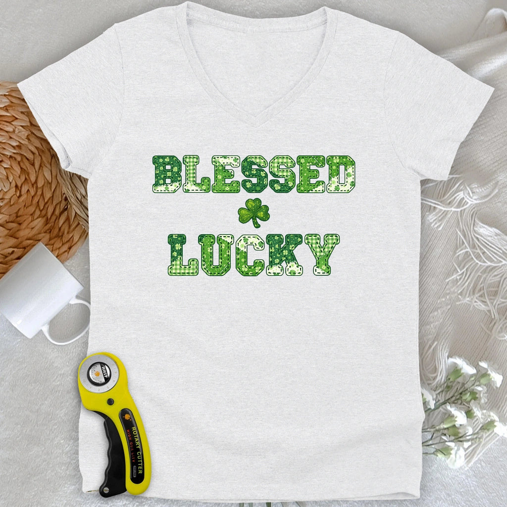 Haut à encolure en V Blessed Lucky Lady