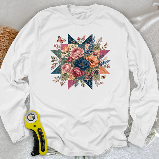 Blooming Patchwork Star Long Sleeve T-shirt
