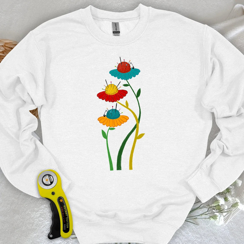 Sweat-shirt "Pique-aiguilles fleuris"