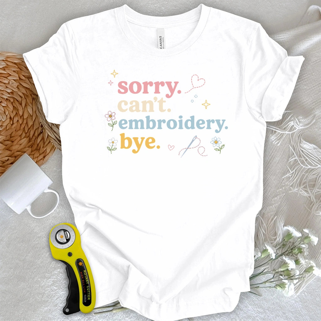 Busy Embroidering T-shirt
