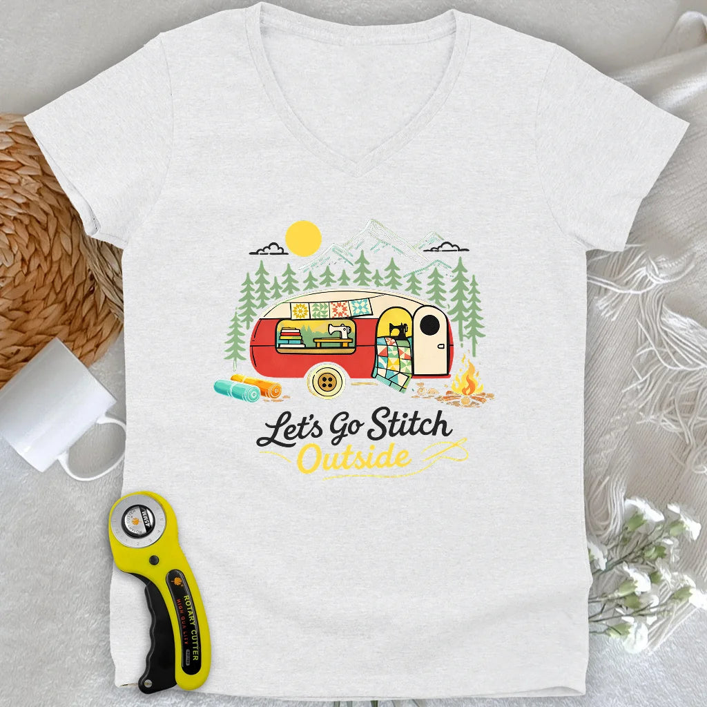 Camp & Quilt Co Lady V-neck