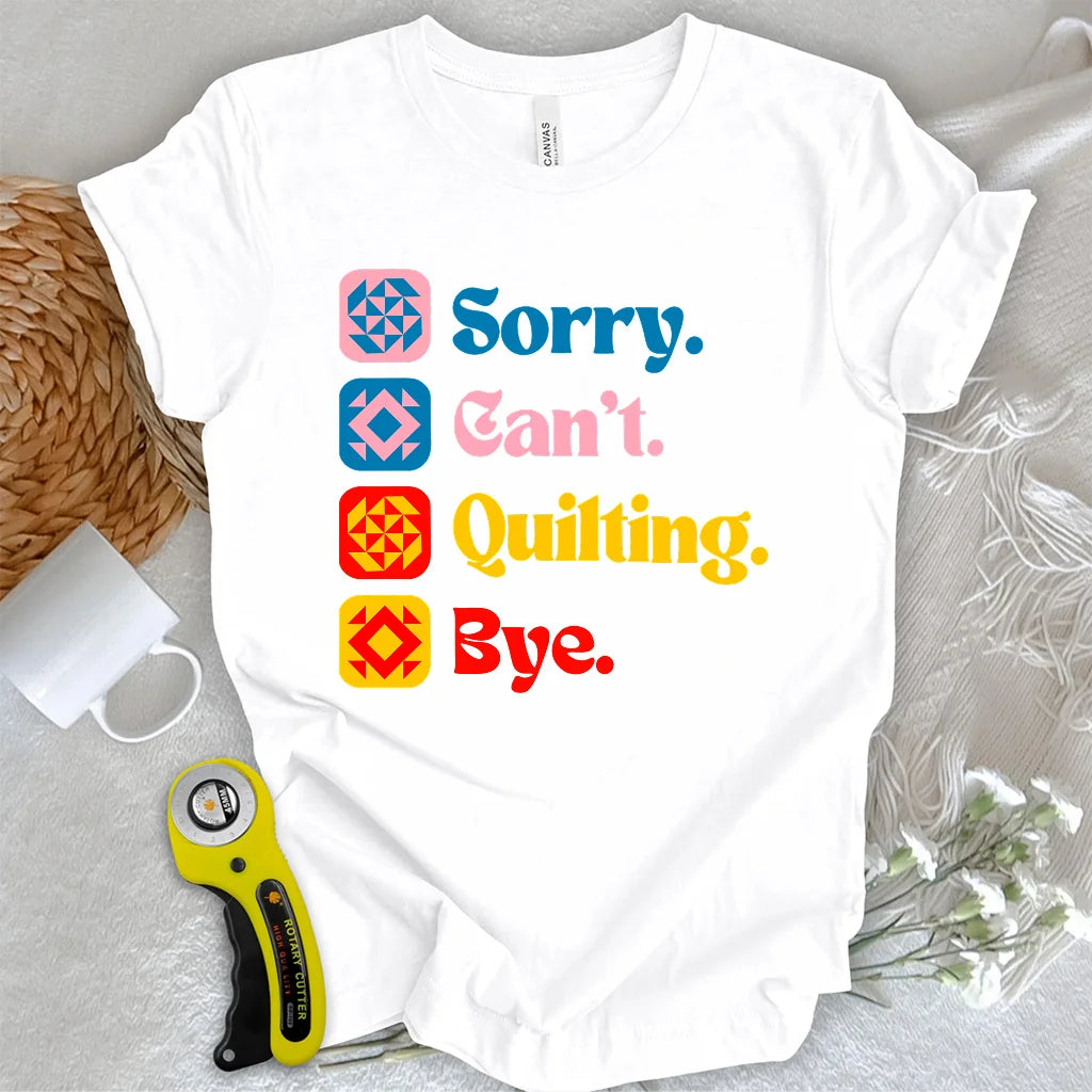 T-shirt Je ne peux pas, j'ai patchwork