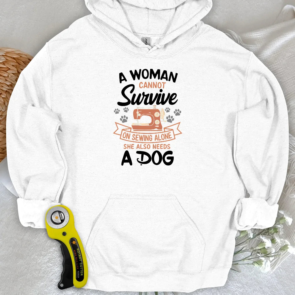 Can’t Sew Without My Dog Hoodie