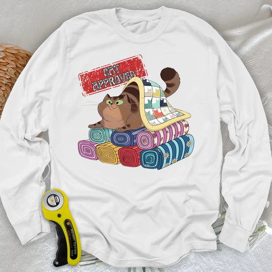 Von Katzen genehmigtes Langarm-T-Shirt
