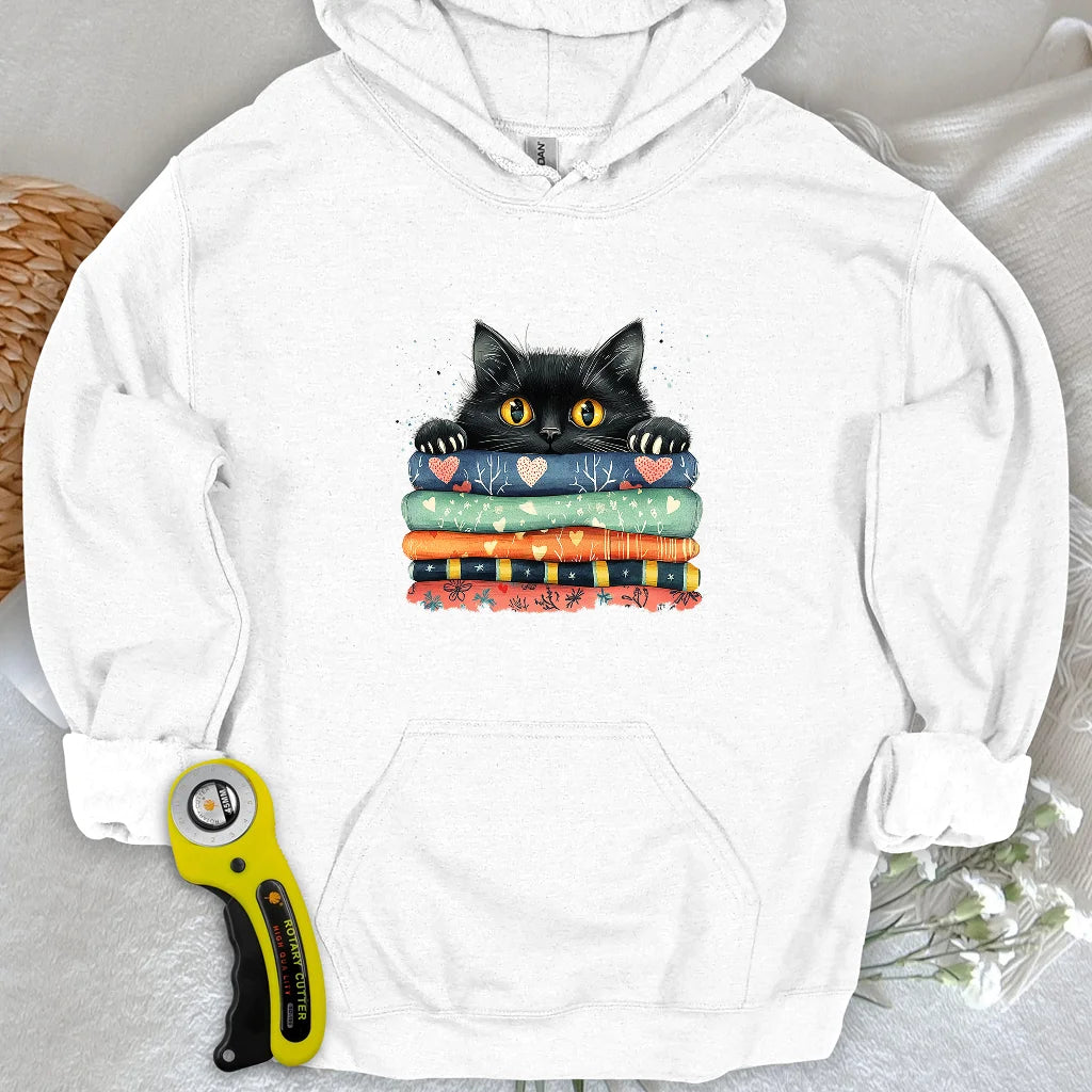 Sweat à capuche « Chat sur le tissu »