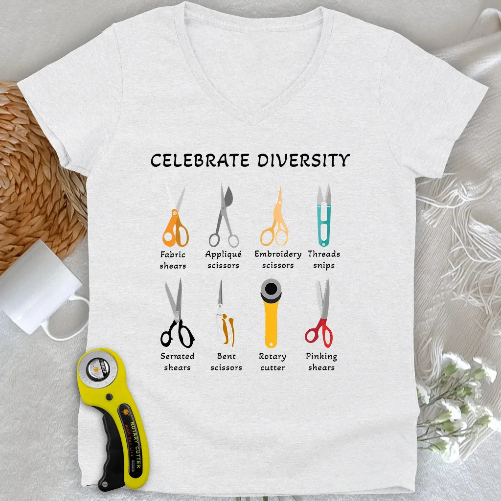 Celebrate Diversity Lady V-neck