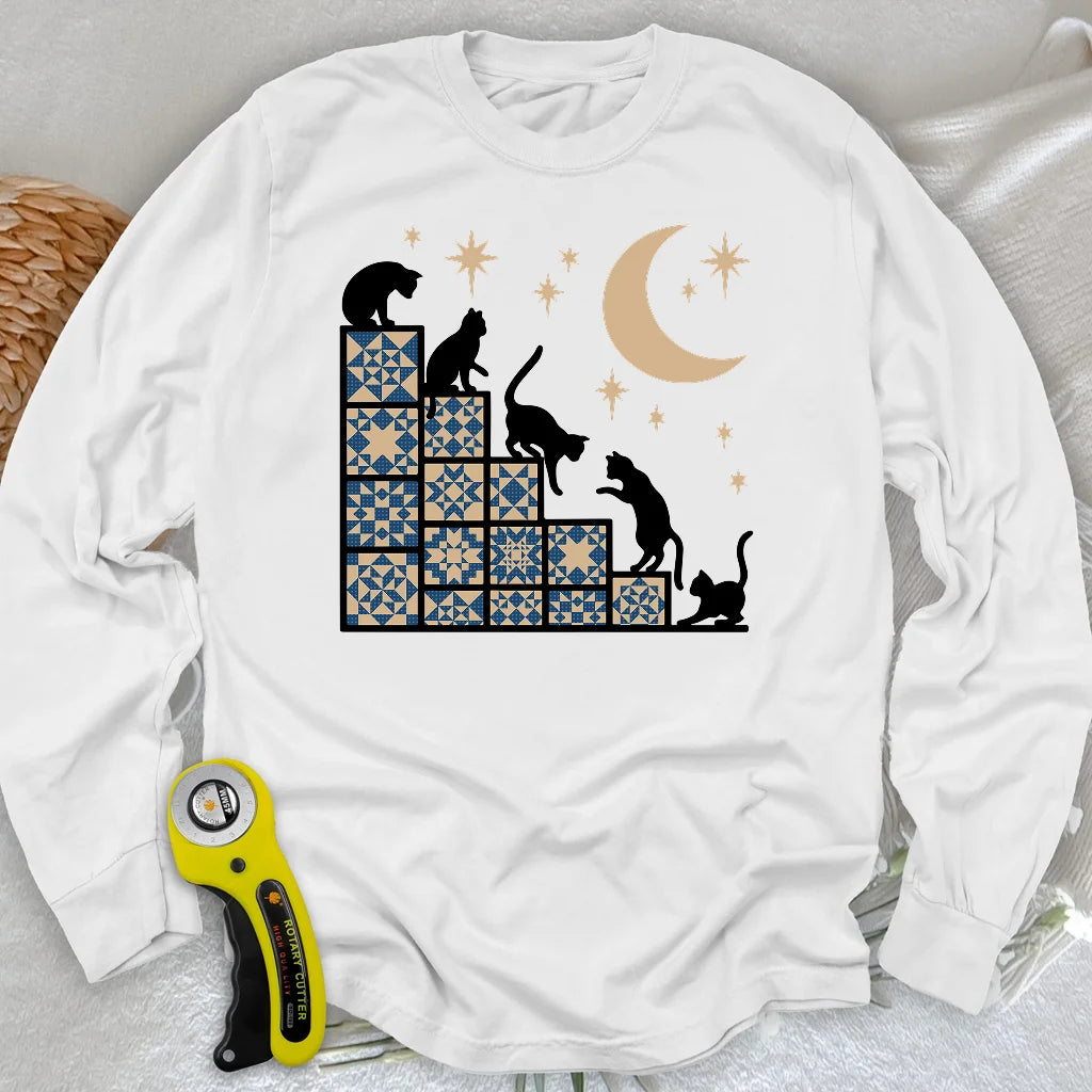 Klettere zum Mond Langarm-T-Shirt