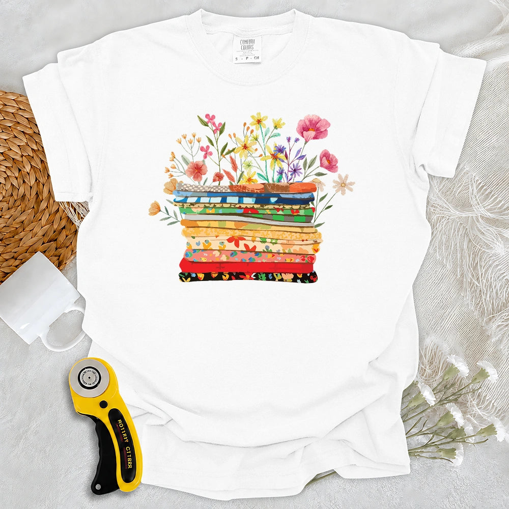 Comfort Colors Floral Fabric T-shirt