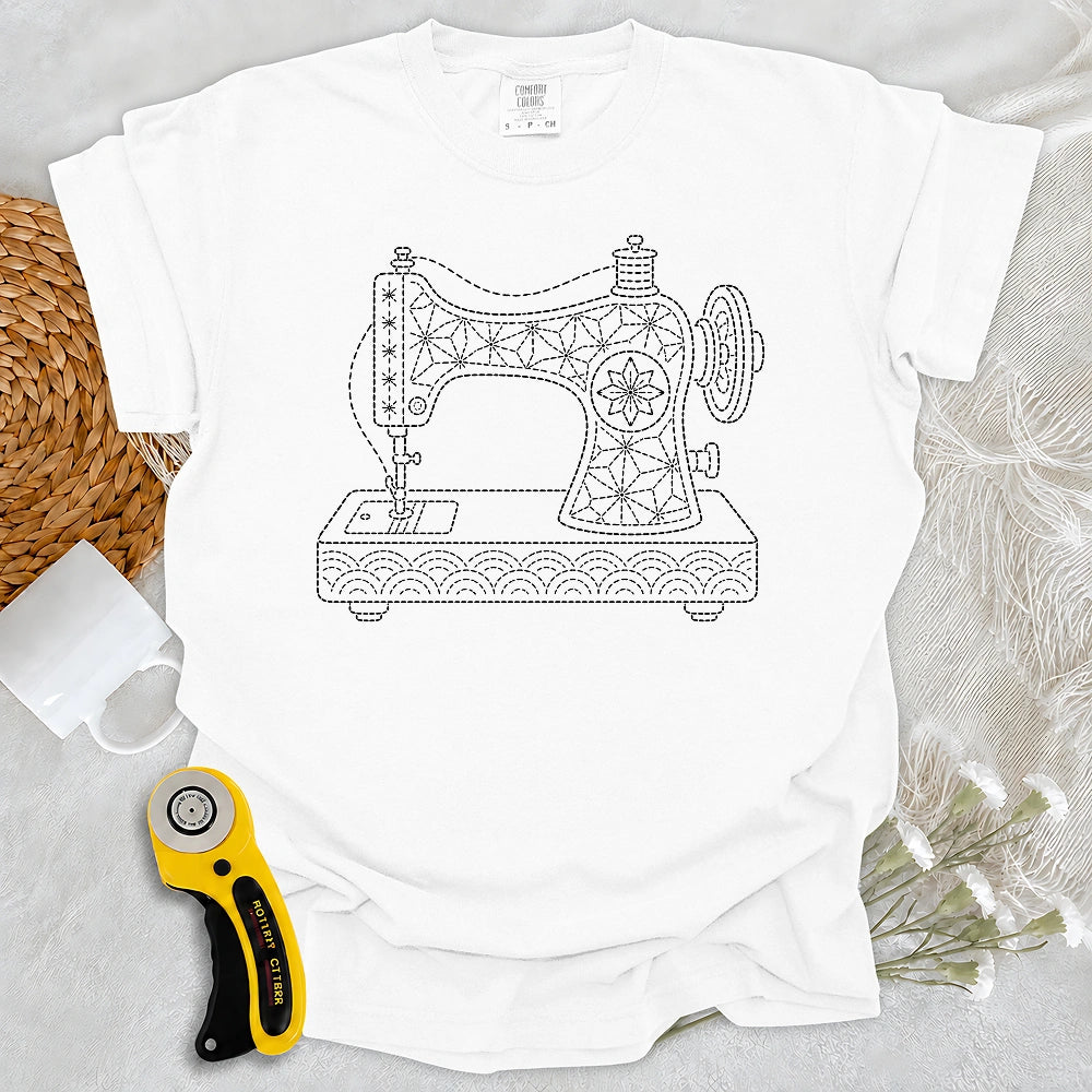 Comfort Colors Sashiko Sewing Machine T-shirt