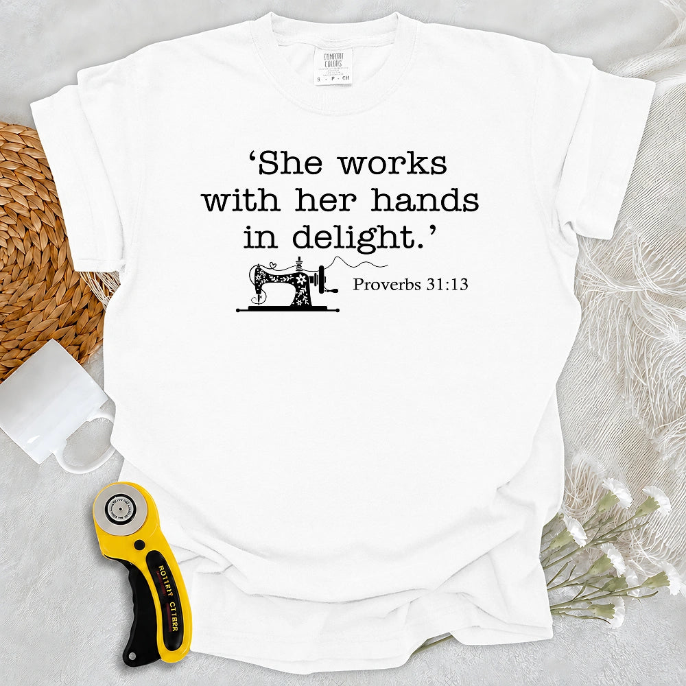 Comfort Colors Sewing In Bible T-shirt