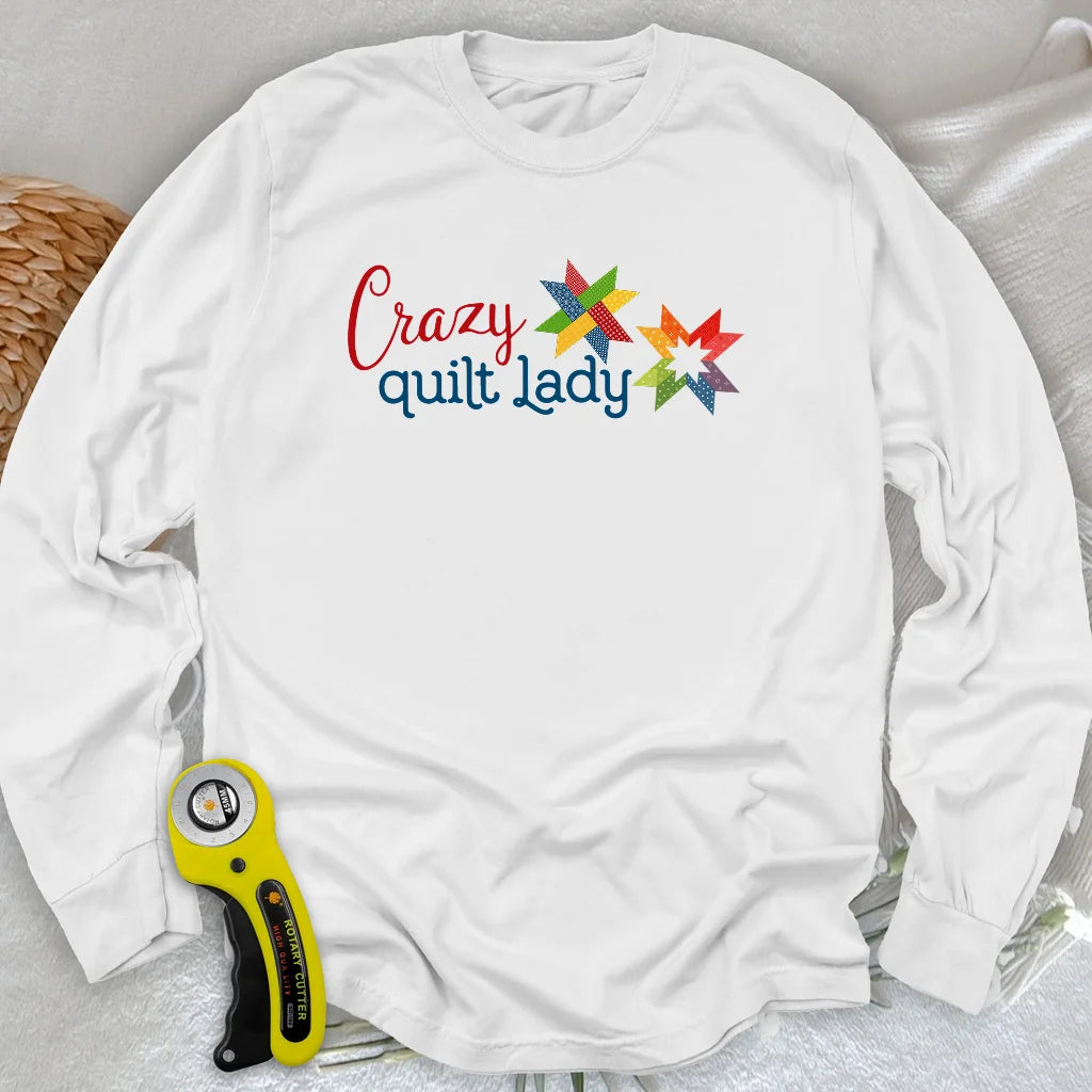 T-shirt à manches longues « Crazy Quilt Lady »