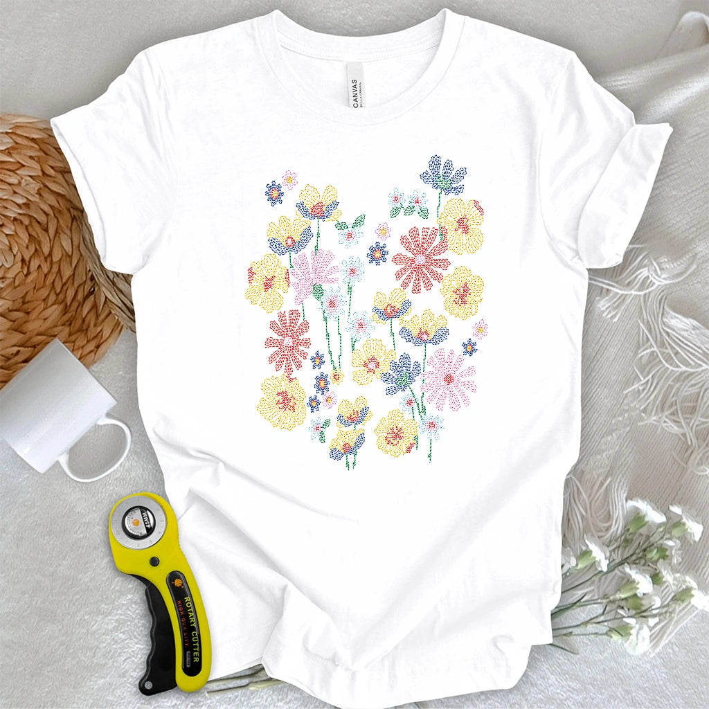 Embroidery Flower T-shirt