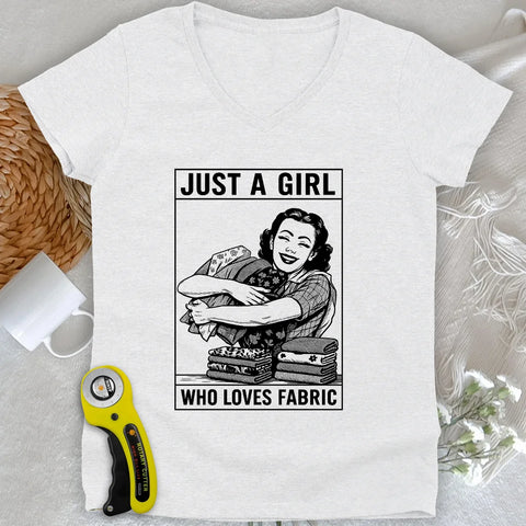 Maglia a V da donna Ragazza del Tessuto