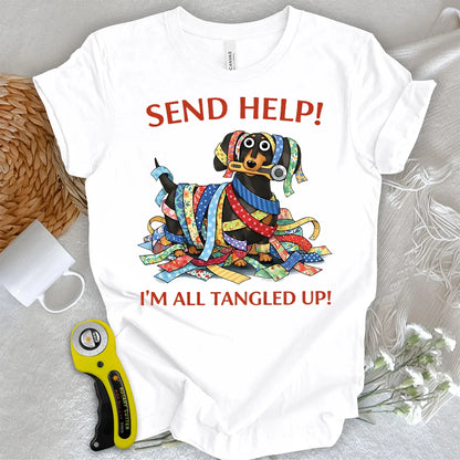 T-shirt à bande de tissu désordonnée