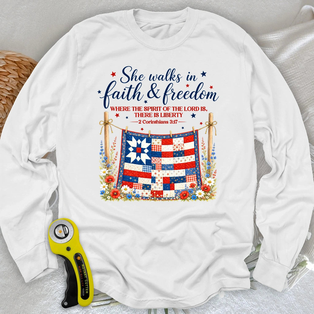 Faithfully Pieced Long Sleeve T-shirt