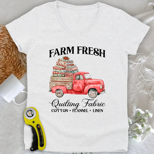 Farm Fresh Damen V-Ausschnitt