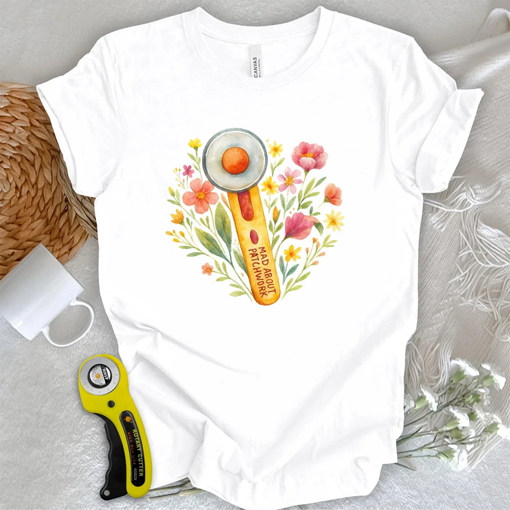 T-shirt coupe fleurie