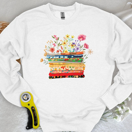 Floral Fabric Sweatshirt