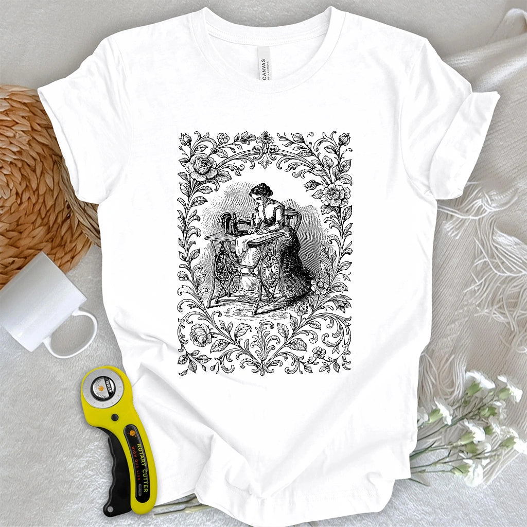 Floral Needlework T-shirt