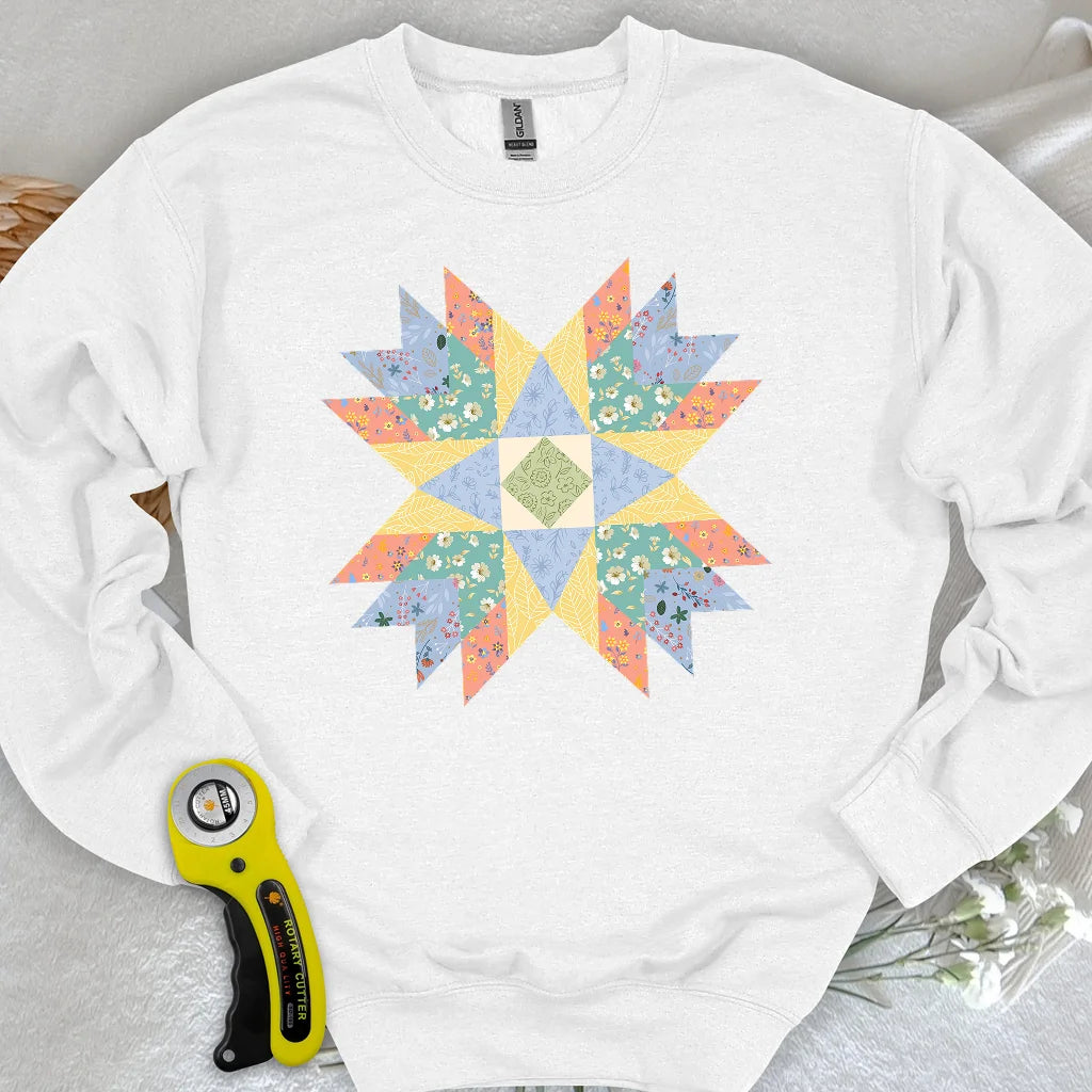 Sweat-shirt matelassé Étoile florale