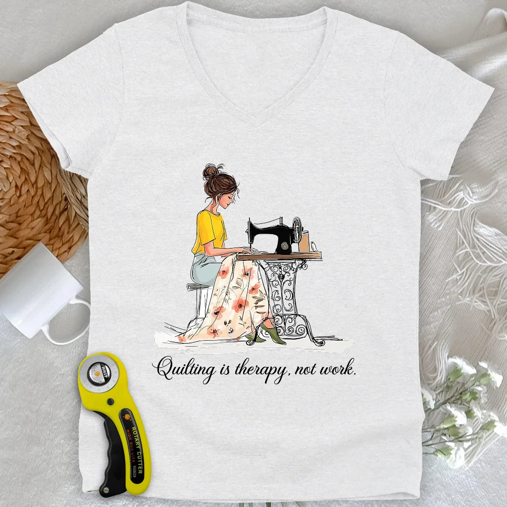 Floral Symphony Lady V-neck