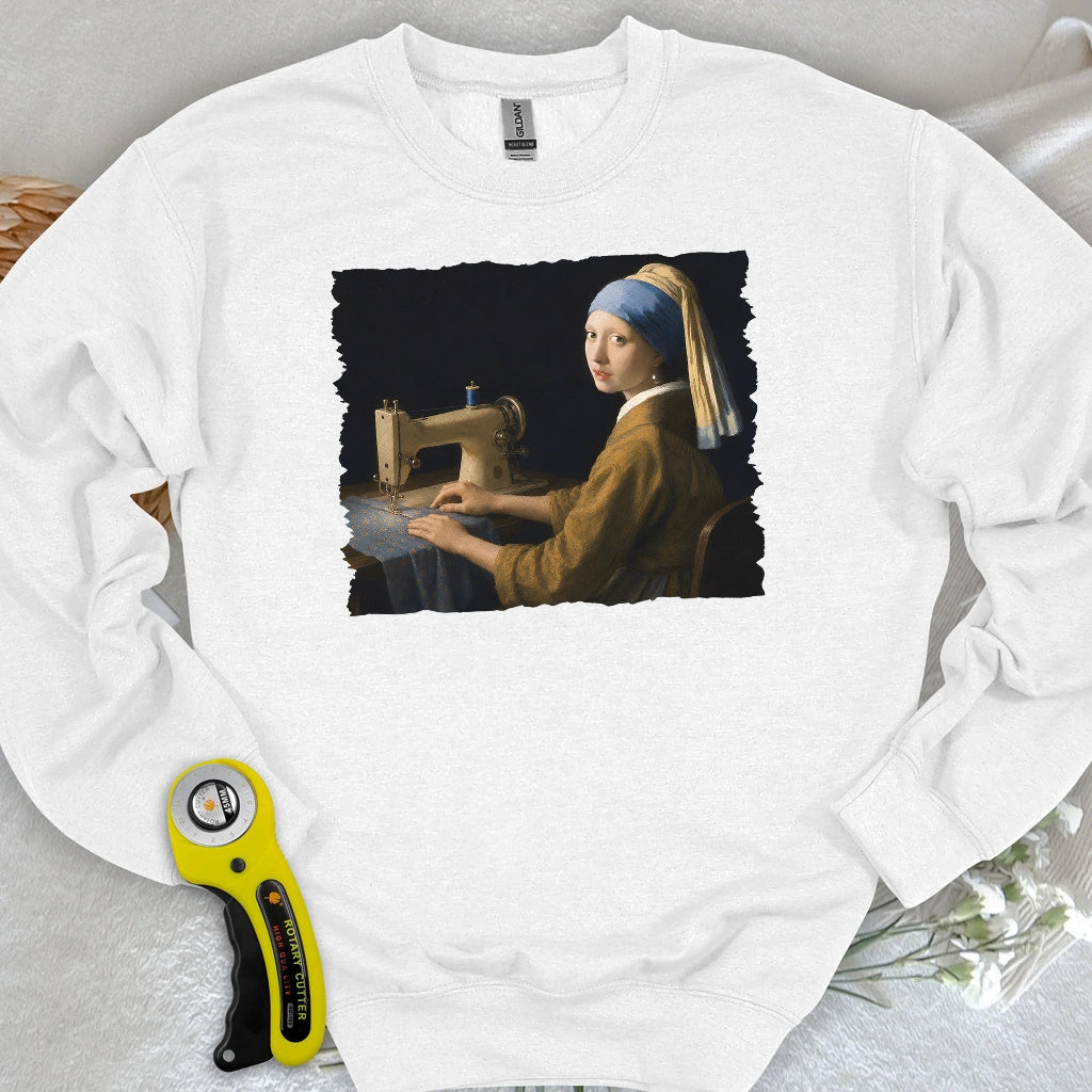 Girl With A Sewing Machine Sweatshirt
