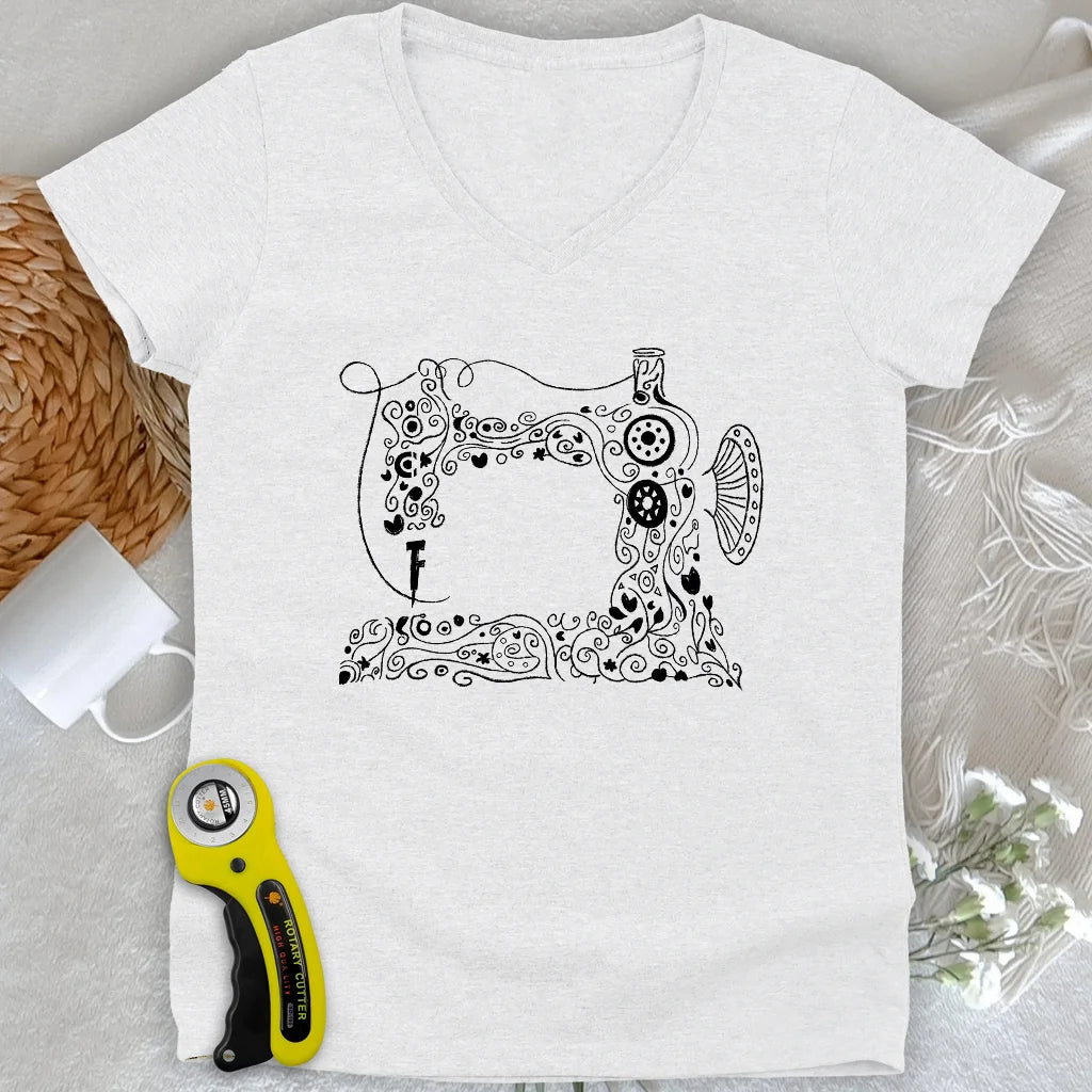 Goldwork Machine Lady V-neck