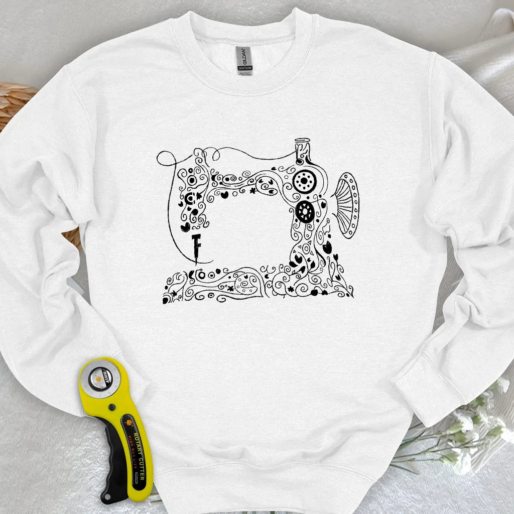 Sweat-shirt brodé fils d'or