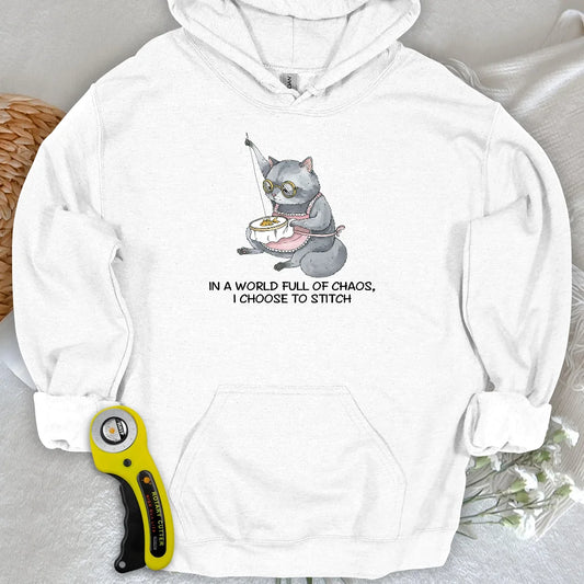Granny Cat Näherin Hoodie